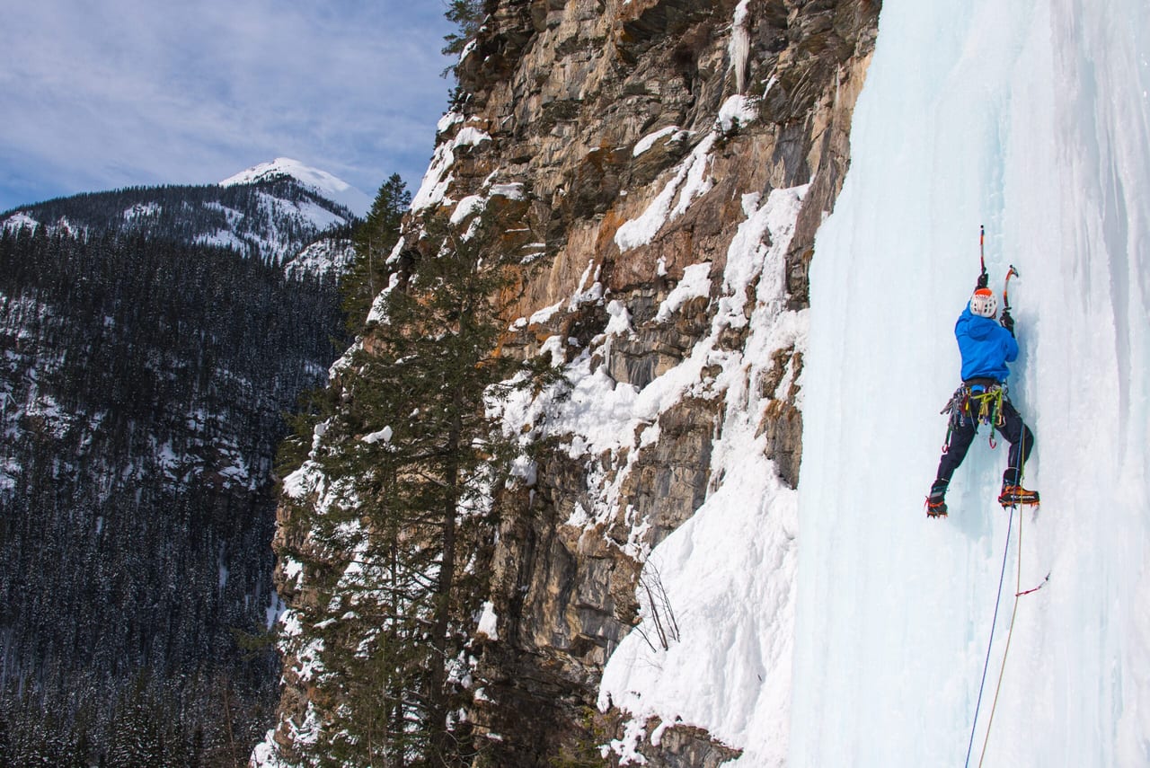 Crampons on ice