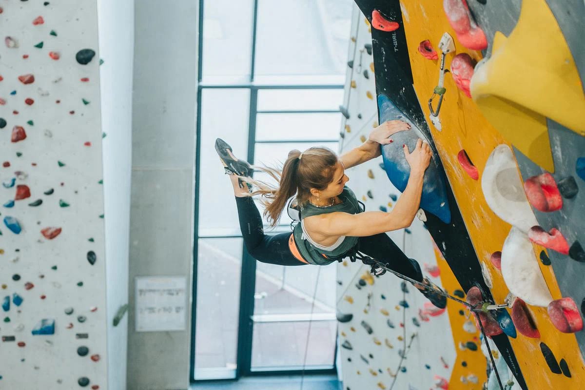 German climbing team training