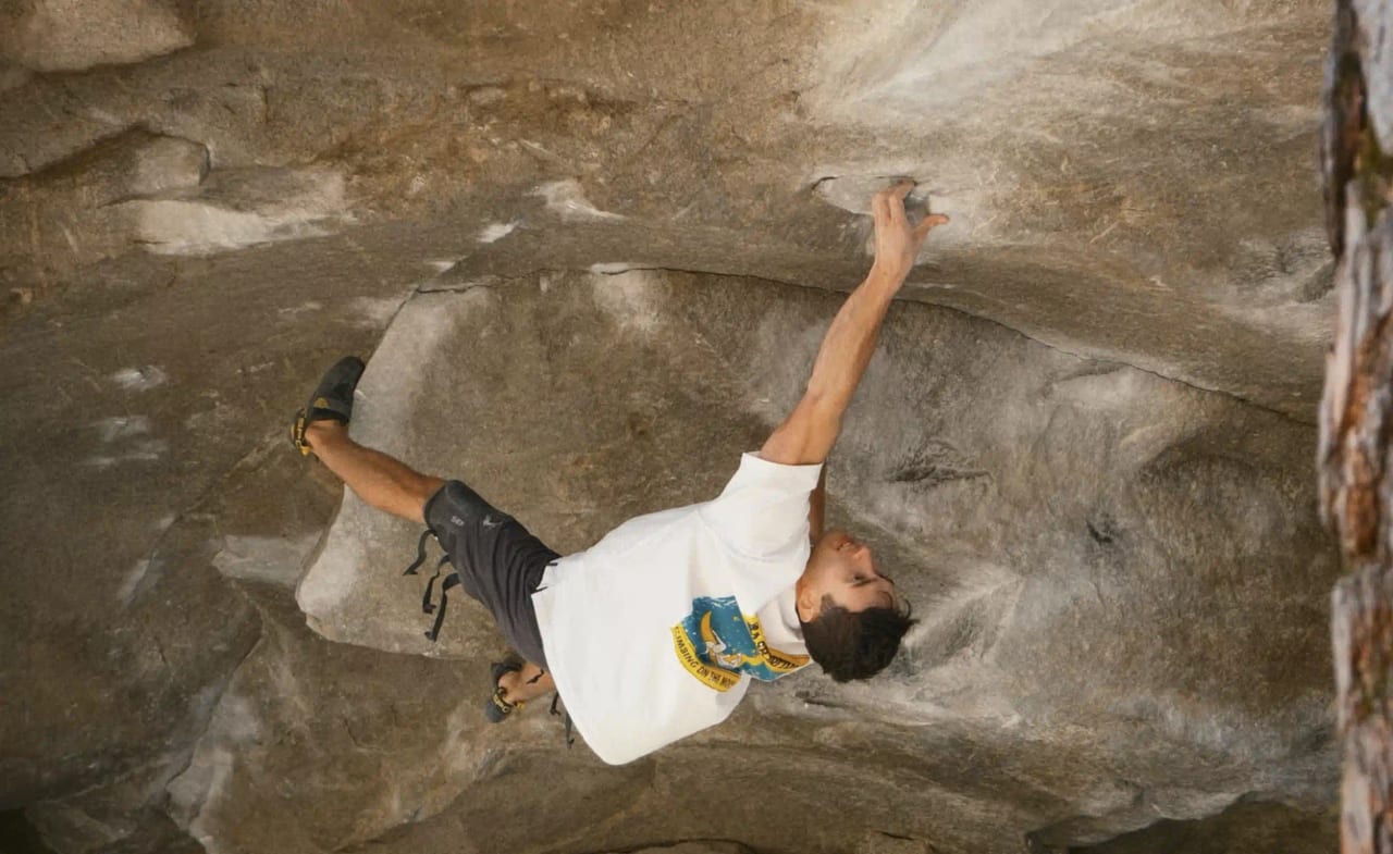 Marco Müller on The Story of Three Worlds 8C+ in Cresciano