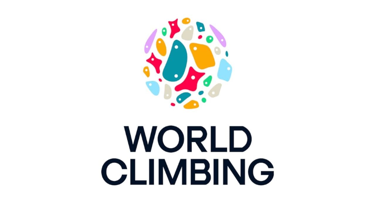 World Climbing logo — neutral flag ruling for Russia and Belarus