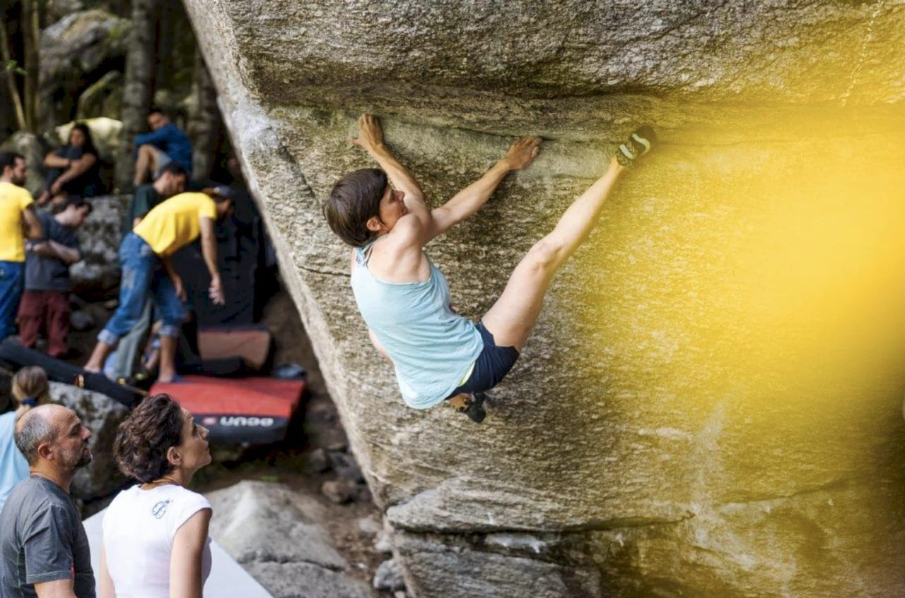 Melloblocco bouldering festival in Val di Mello, Italy