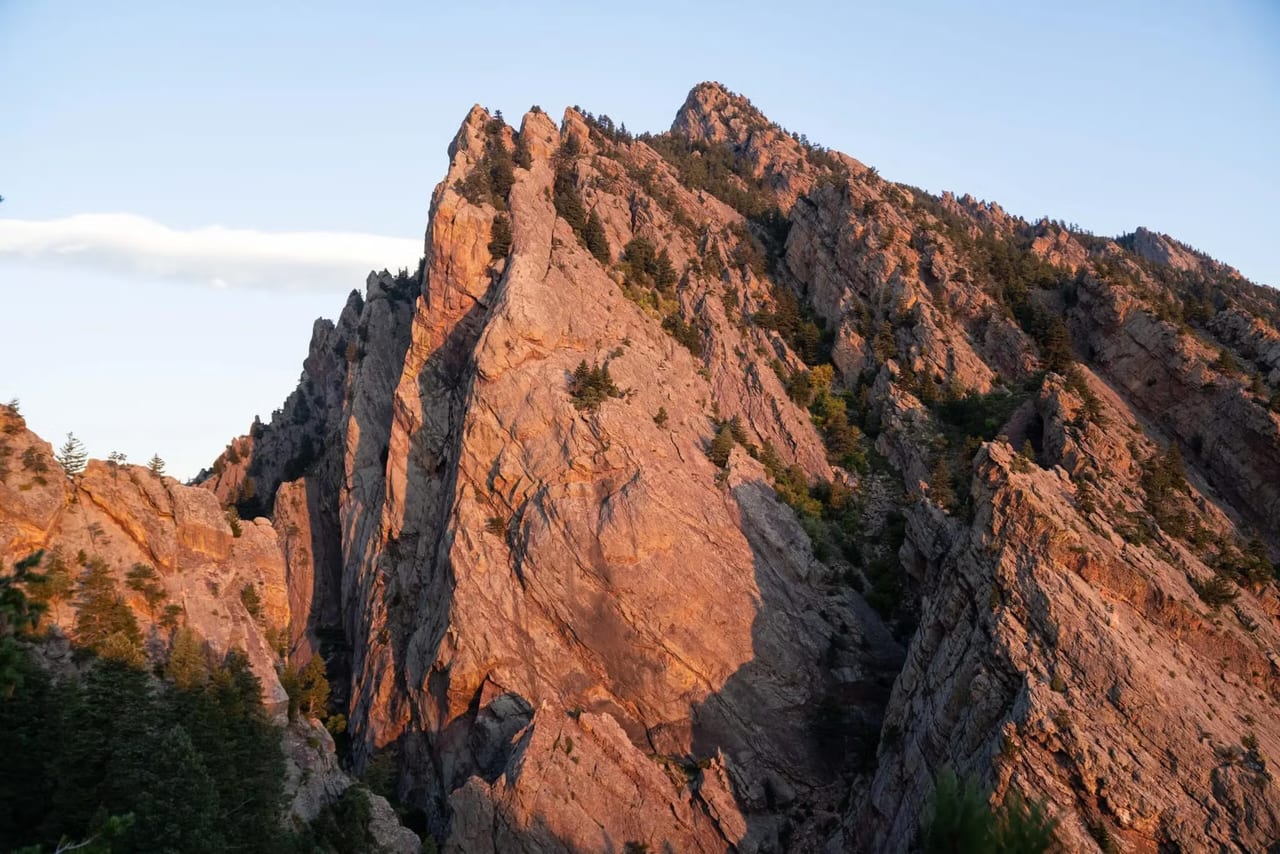 The Naked Edge route in Boulder, Colorado