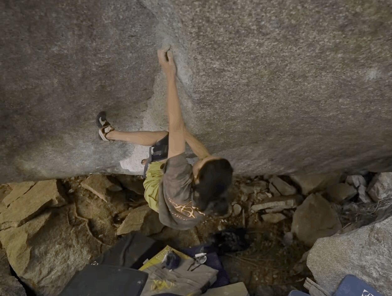 Katie Lamb on Seven V14/15 in Squamish