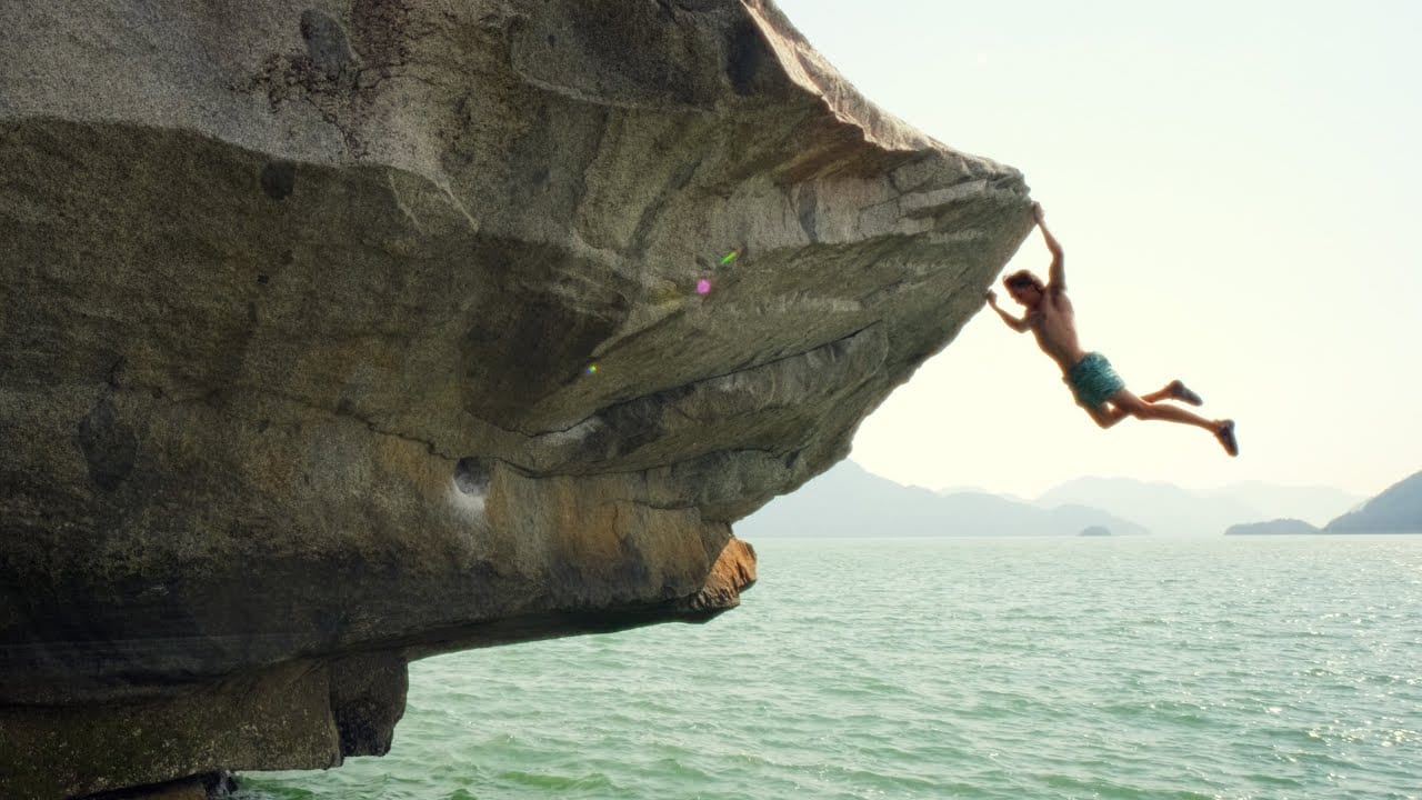 Summer bouldering in hot conditions