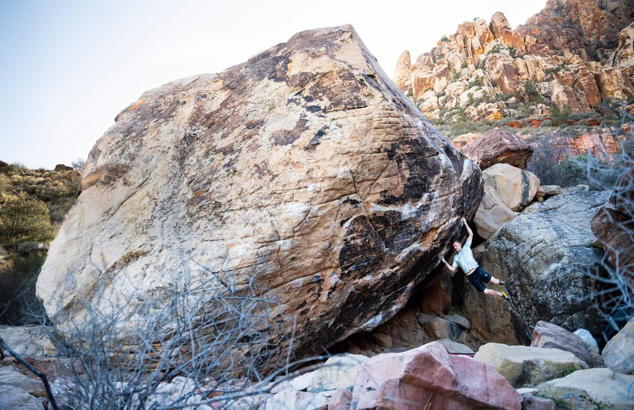 Jakob Schubert on Shaolin 9A at Red Rock