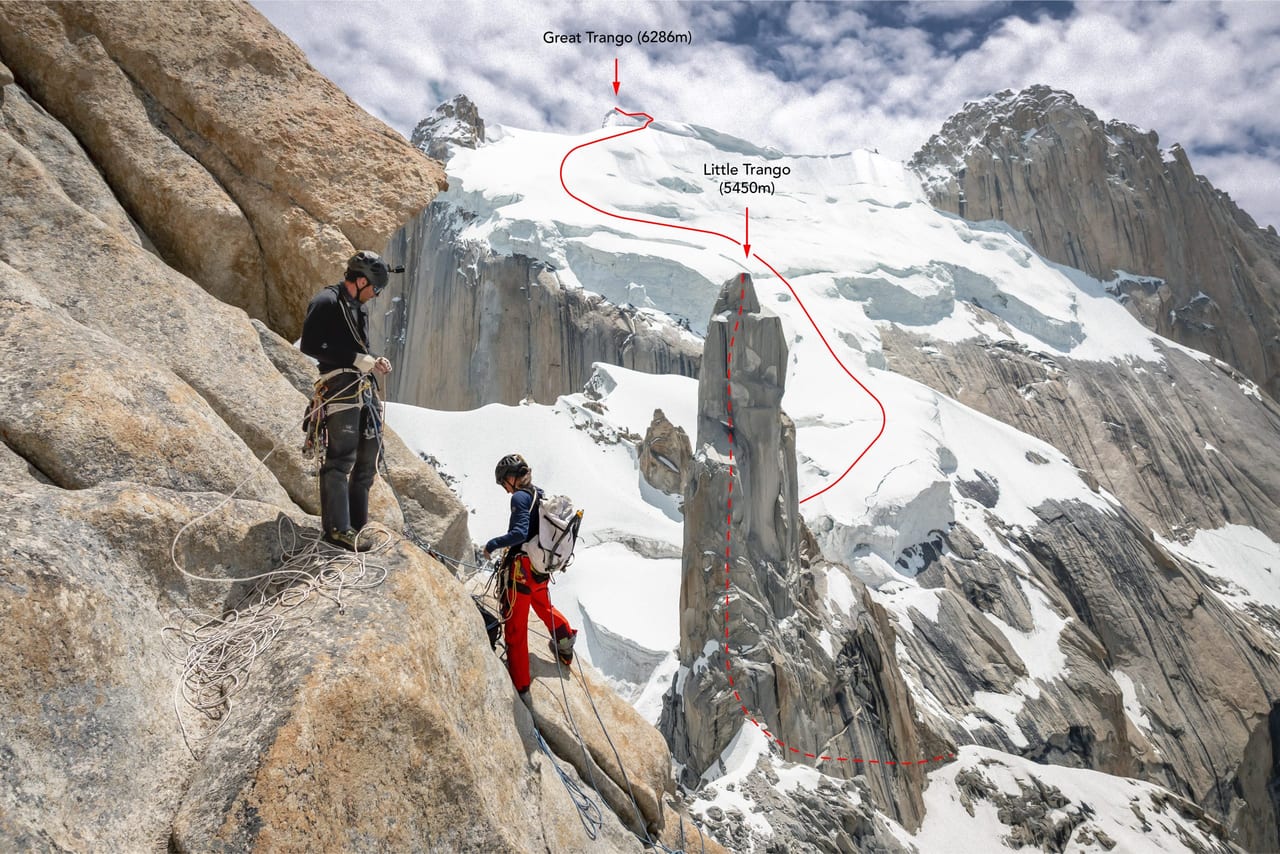 Stefano Ragazzo and Silvia Loreggian's historic link-up in the Trango group, Karakoram