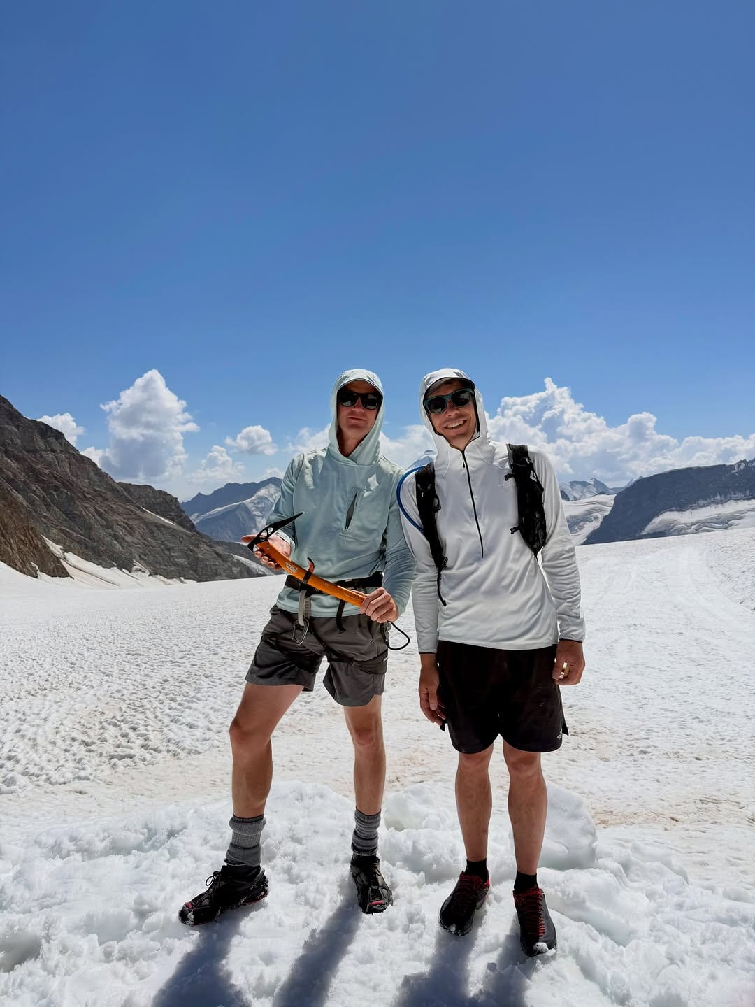 Alex Honnold on the Eiger during a traverse from Grindelwald to the Jungfrau station