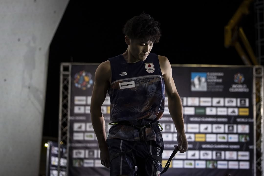 Sorato Anraku competing at the lead World Series in Koper