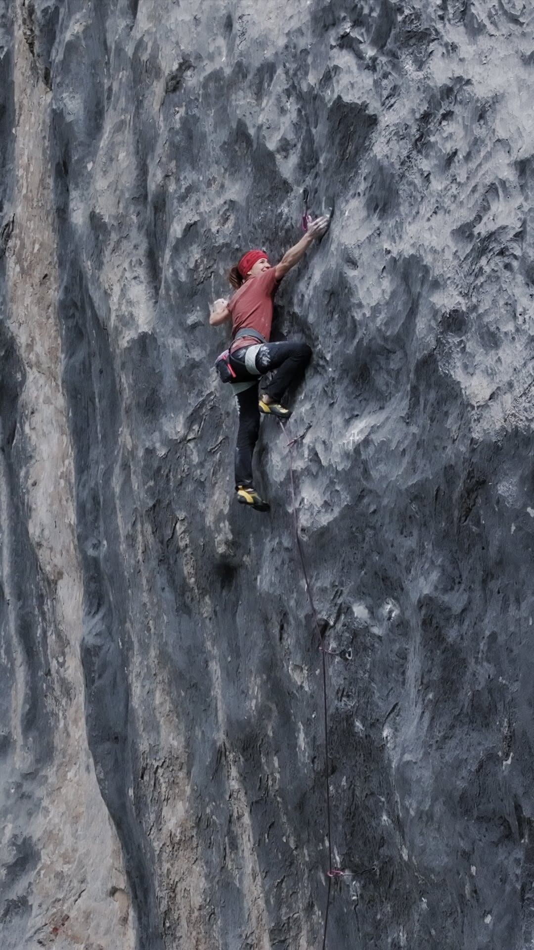 Babsi Zangerl and Jacopo Larcher on the multipitch route Déjà