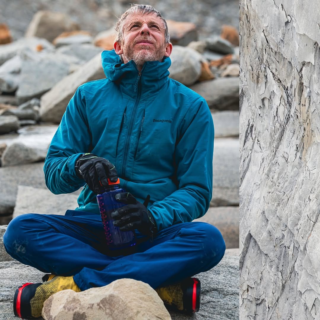 Tommy Caldwell in Patagonia below the Torres del Paine