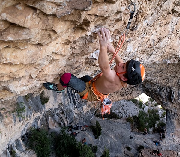 Steep tufa climbing in Rodellar