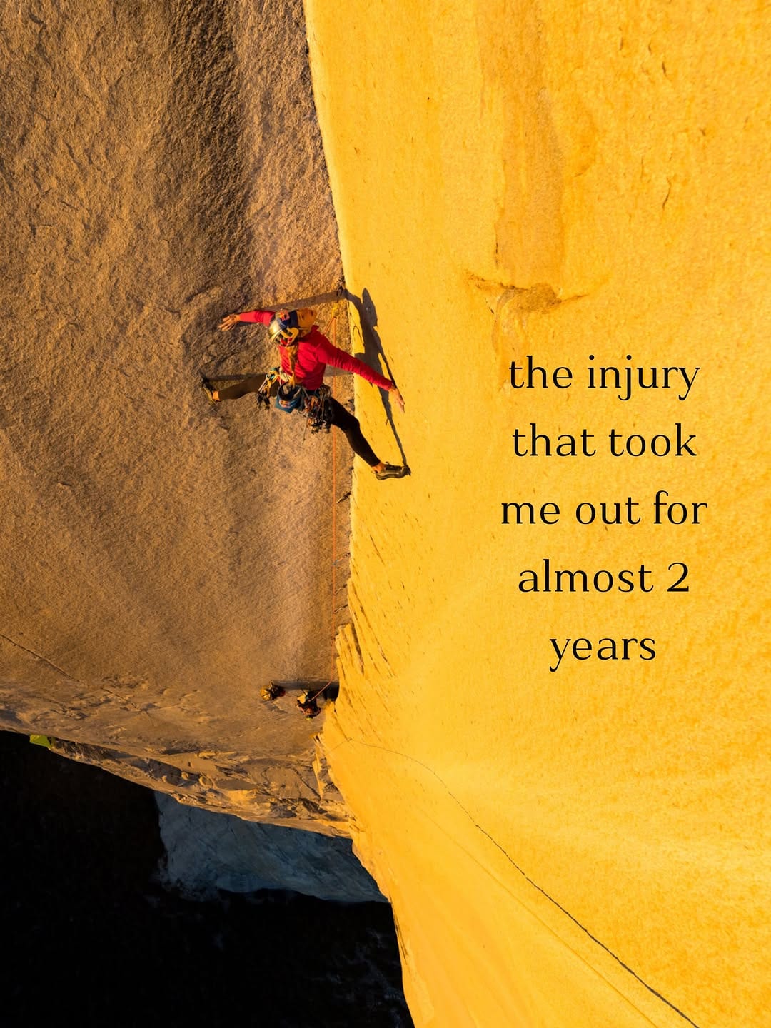 Sasha DiGiulian in a photograph from her post about injury