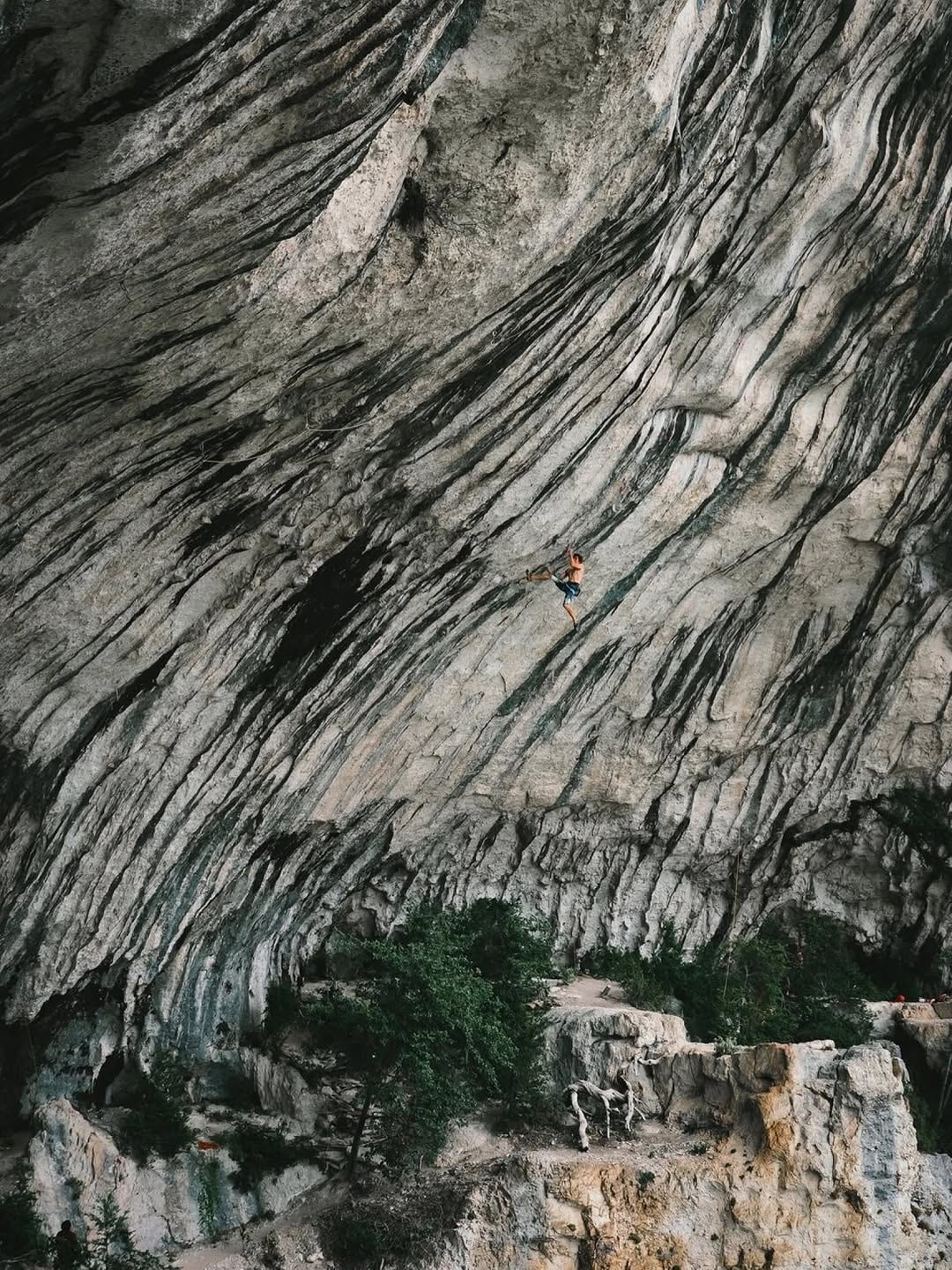 Collage of climbers on five of the hardest sport routes in the world