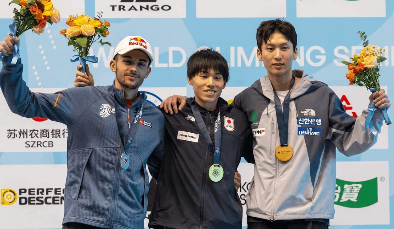 Neo Suzuki on the top of the Lead World Cup podium